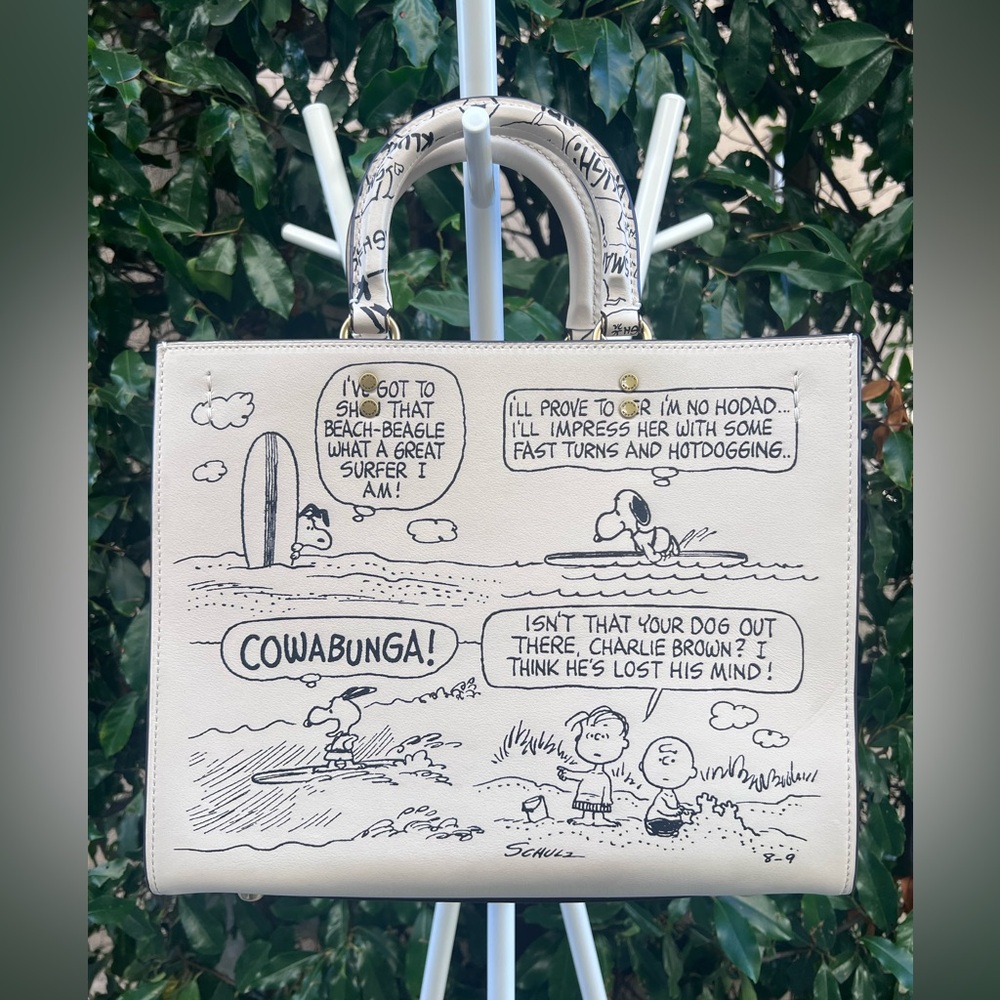 Coach NWT X Peanuts Rogue Bag With Newspaper Print/ Comic